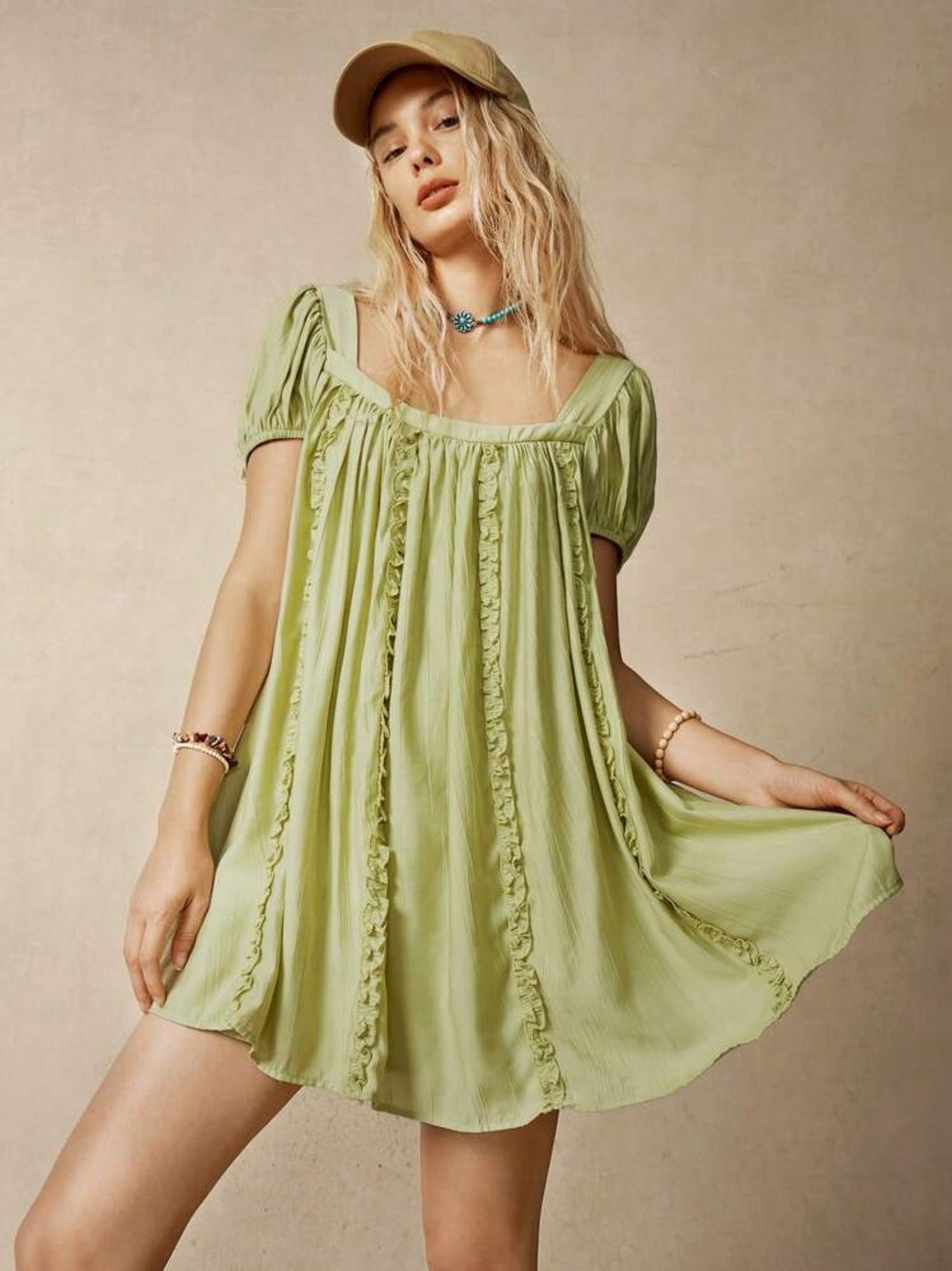 Boho Tie Back Mini Dress